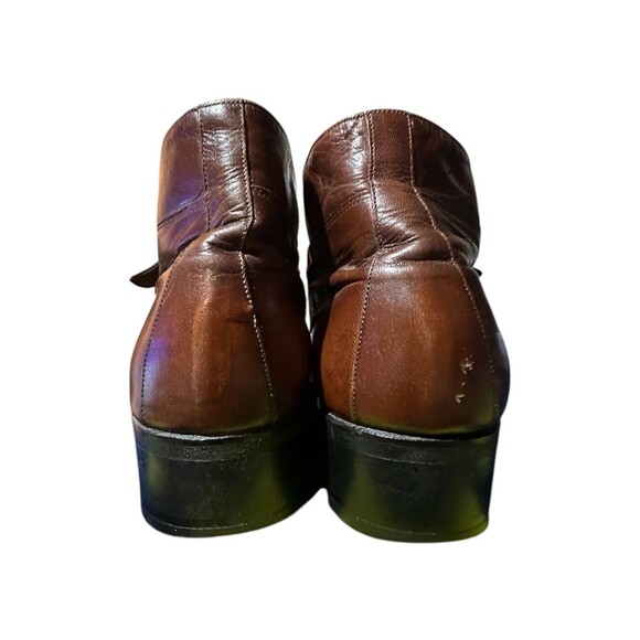 Vintage Florsheim Imperial 7.5 D Kangaroo Leather Brown Beatle Strap Ankle Boots main image 10